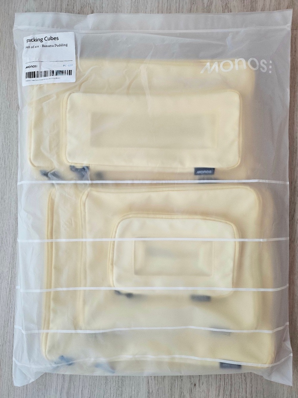 Monos Magnolia Bakery Banana Pudding Compressible Packing Cubes